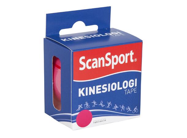 SCANSPORT Kinesiologitape Rosa 5cmx5m Allergitestet Kinesiologitape 